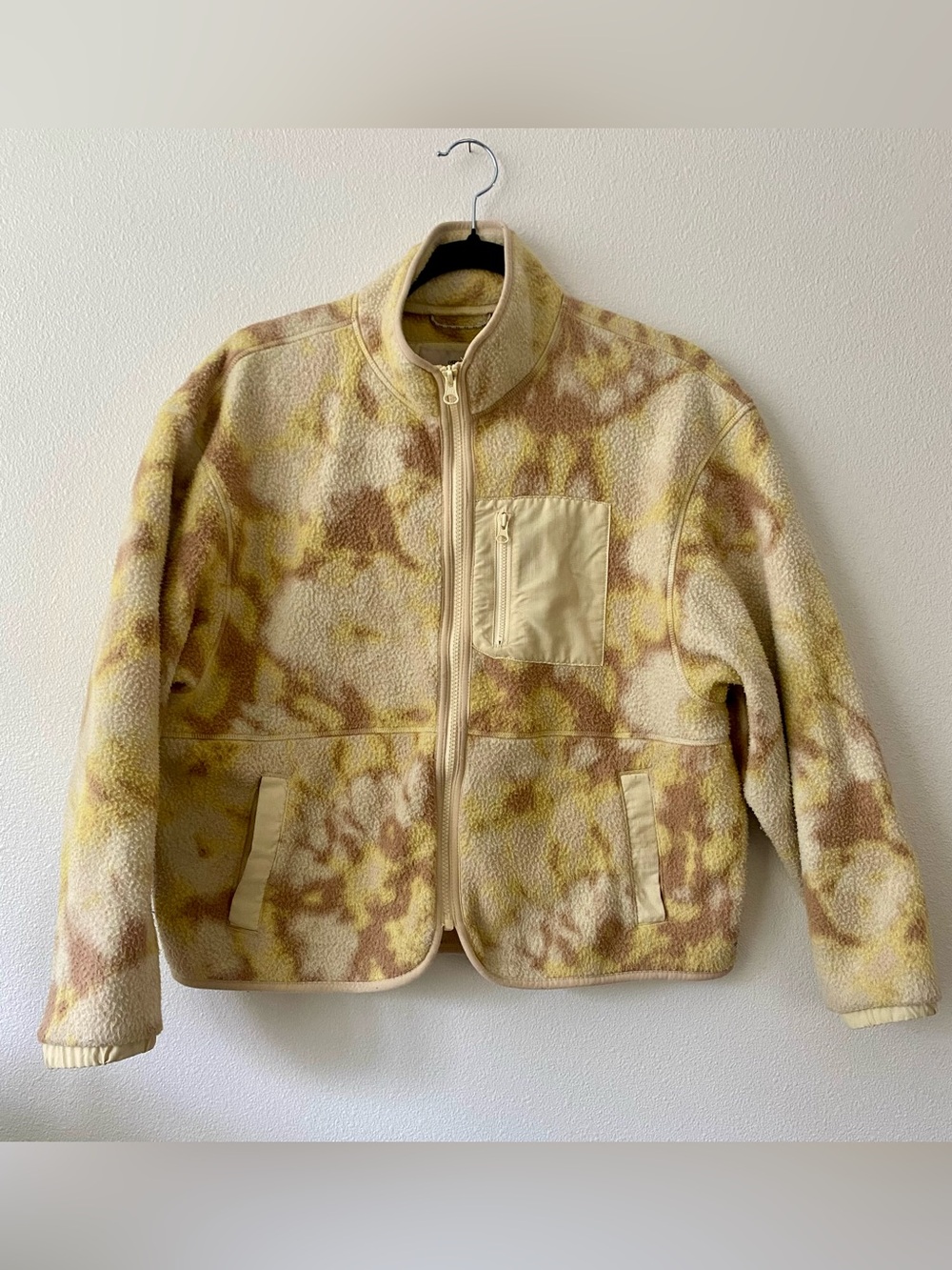 TOAD&CO Sespe Sherpa Zip Jacket Cream & Brown Small